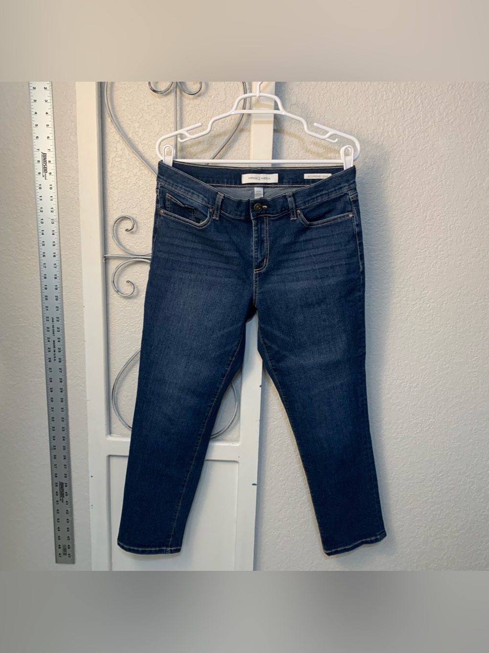 Vintage America Indigo Cropped Ankle Jeans